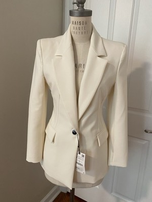 New Zara Ivory Slim Fit Blazer Medium