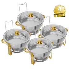 Uimoso 4-Pack 6QT Stainless Steel Buffet Chafing Dish Set