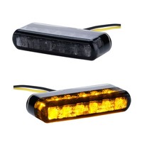 Motorrad LED Mini Micro Blinker Heckblinker Shorty Schwarz GetöNt E-GeprüFt