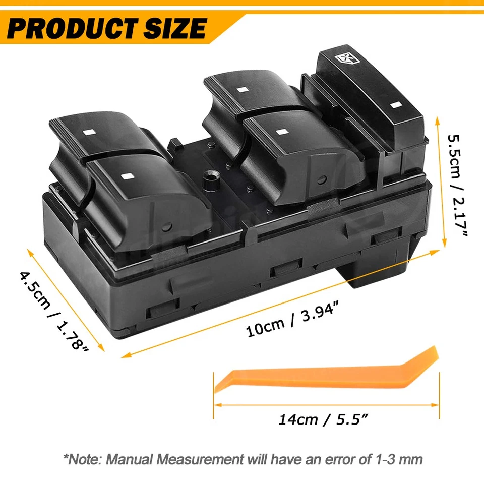 Interruptor de control maestro de controladores de ventana eléctrica delantera para GMC Acadia Acadia Limited Foto 2 de 4