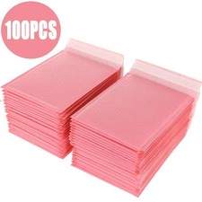 100pcs Bubble Mailers Pink Poly Bubble Mailer Self Seal Padded Envelopes Gift Ba