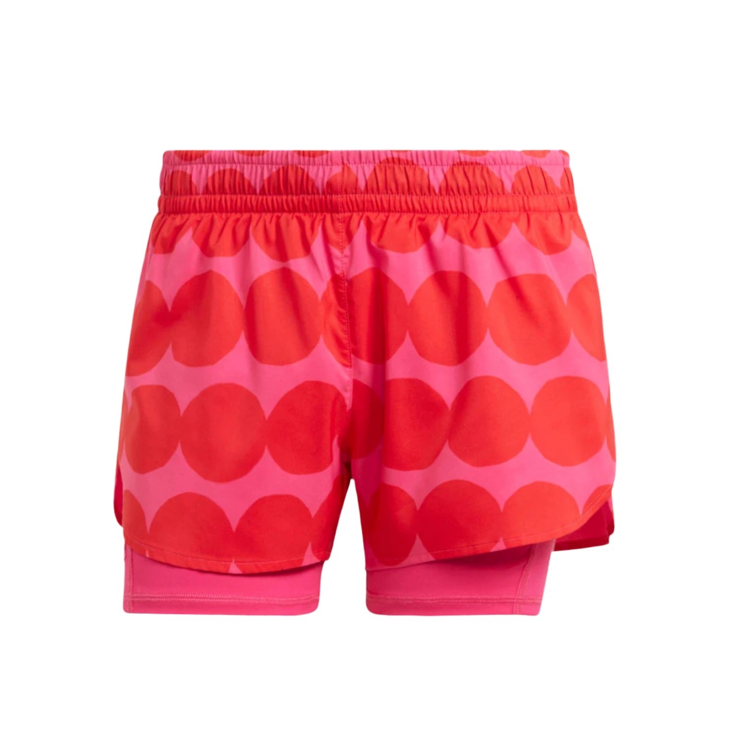 adidas MARIMEKKO 2IN1 -H38778 - SHORTS - RUNNING - VIVID RED (RETAIL $45)