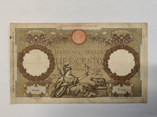 Regno D'Italia baconota da 100 Lire Decreto 25 05 1940 SI PARTE DA 1€!!!