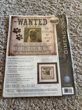  70-35316 DIMENSIONS "DOG WANTED" PHOTO COUNTED CROSS STITCH KIT - NIP 