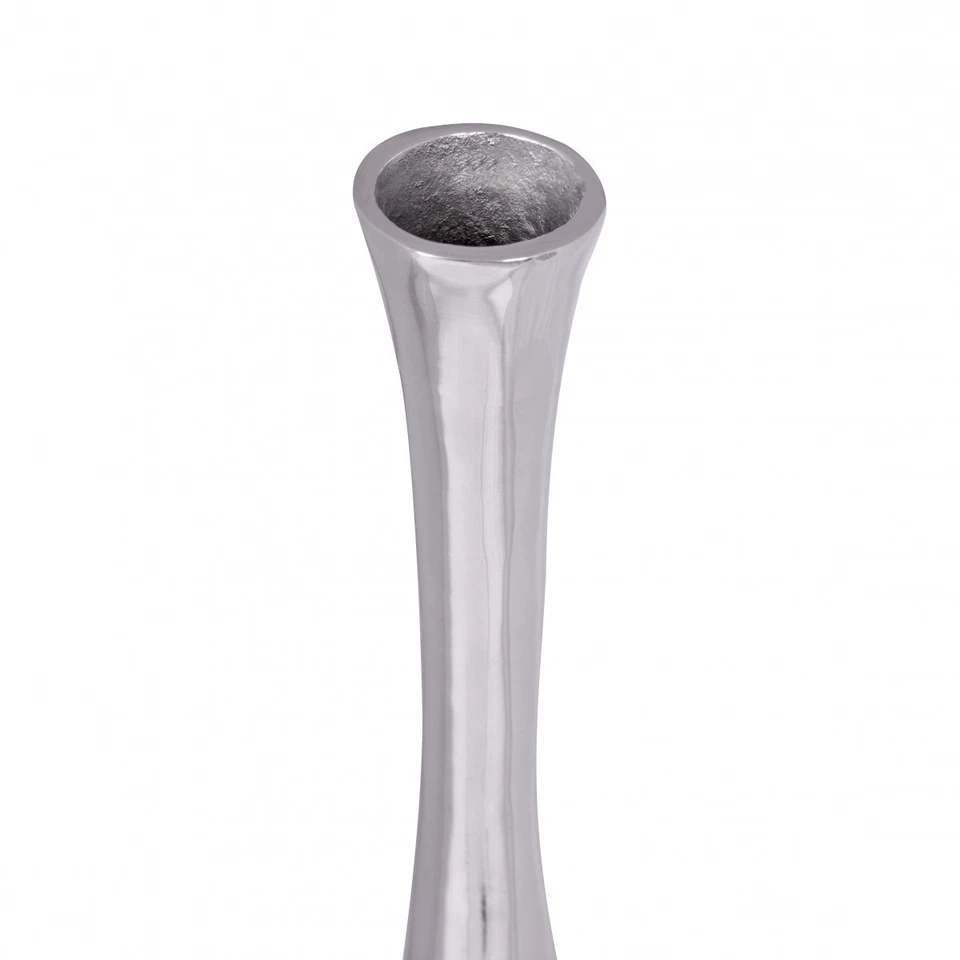 Finebuy Deko-Vase Aluminium Blumenvase Alu-Dekoration Wohndeko Farbe silber - Bild 4 von 4
