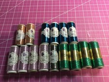 Lot of 15 Pretty Punch Angel Hair Embroidery Metallic Thread. Punch Needle craft