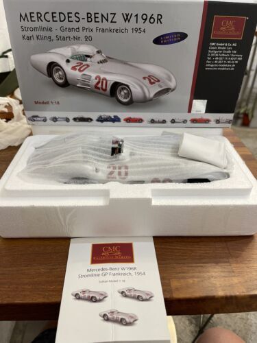 Miniature CMC Mercedes-Benz 300 SLR Coupé #15 GP Suède 1955 - Échelle 1/18, Zamak - Neuf, Boîte