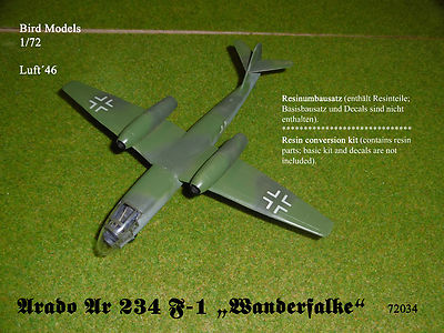 Arado Ar 234 F-1 ''Peregrine Falcon'' 1/72 Bird Models Resin Conversion Kit / Conversion Kit