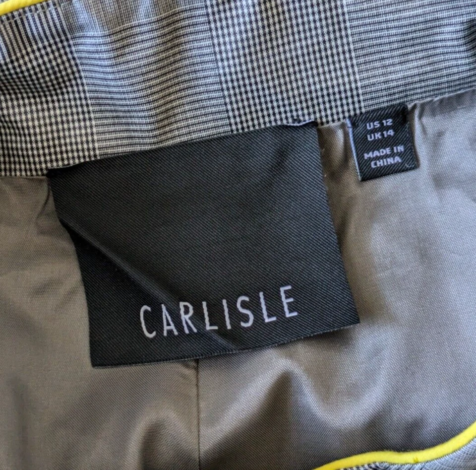 Jaqueta de chuva Carlisle Collection Glen xadrez leve com cinto tamanho 12 bolsos - Imagem 3 de 4