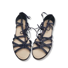 Sole Society So-Gillian Moroccan Grease Calf Leather Sandals Size 9M