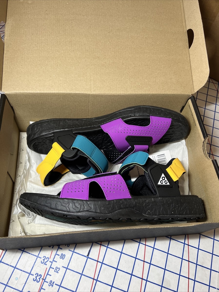 【即発送】NIKE ACG AIR DESCHUTZ BLACK purple Nike ACG Air Deschutz + Men's Multi Size Summer Sandal