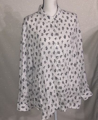 J. Jill Linen Button Up Love Linen Top 