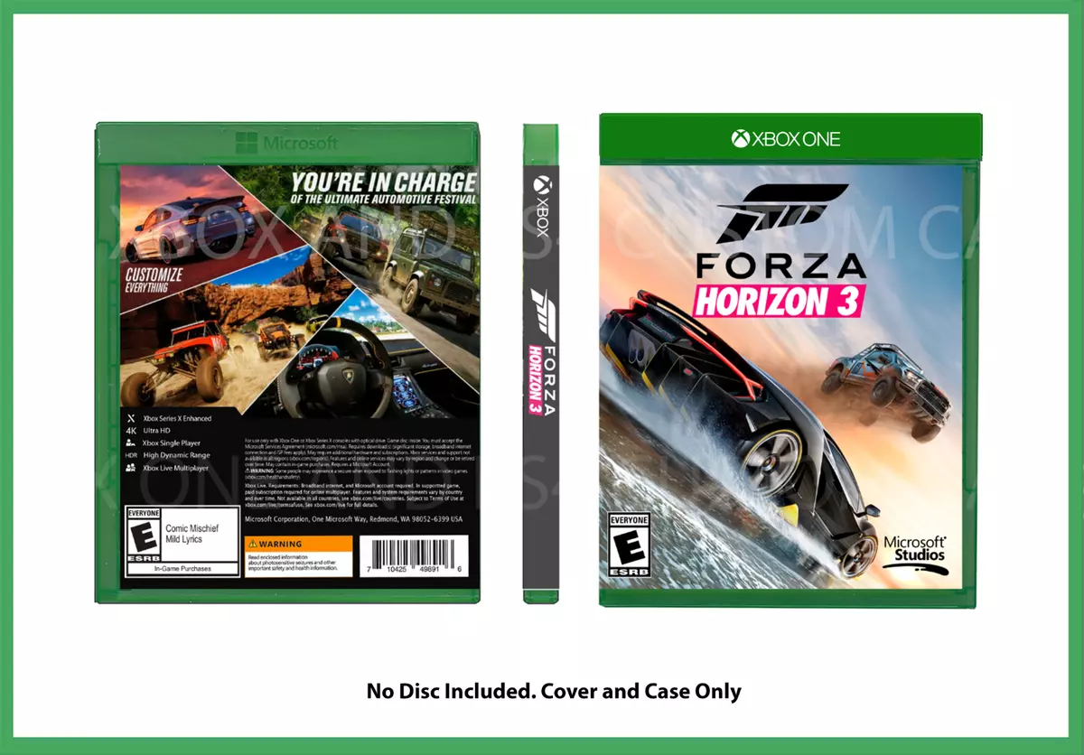 CUSTOM REPLACEMENT CASE NO DISC Forza Horizon XBOX SEE DESCRIPTION