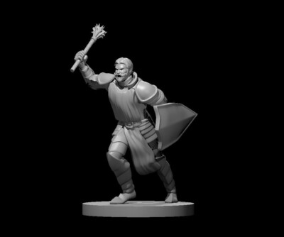 Priest Male Commoner NPC 28mm Scale DND D&D Tabletop Mini