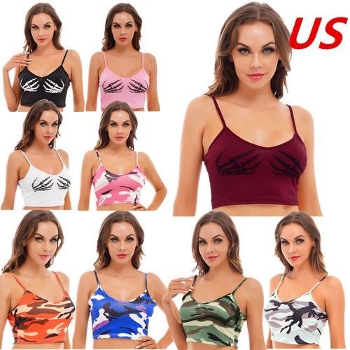 Womens Crop Top Summer Lace Bustier Blouse Lingerie T-shirt Casual Vest Shirt
