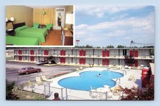 Poolside Gold Rock Inn Battleboro North Carolina NC UNP Chrome Postcard N14