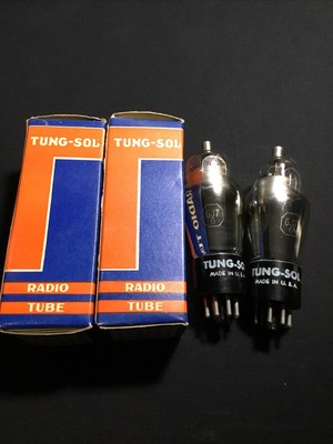NOS NIB PAIR Tung Sol 6J7G Coke Bottle AUDIO Vintage Vacuum Tubes TESTED M.7767