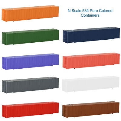 9 Container Cargo 40ft In Scala HO (1:87) - Colori Assortiti - Modellismo Ferroviario