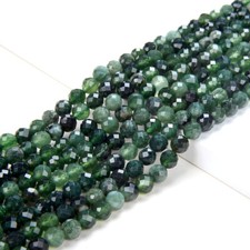 6MM Natural Canadian Jade Gemstone Grd AA Micro Faceted Round Loose Beads P29 