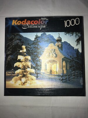 KODAK RoseArt KODACOLOR Jigsaw Puzzle SATINESQUE 1000pc WINTER'S GLOW Christmas