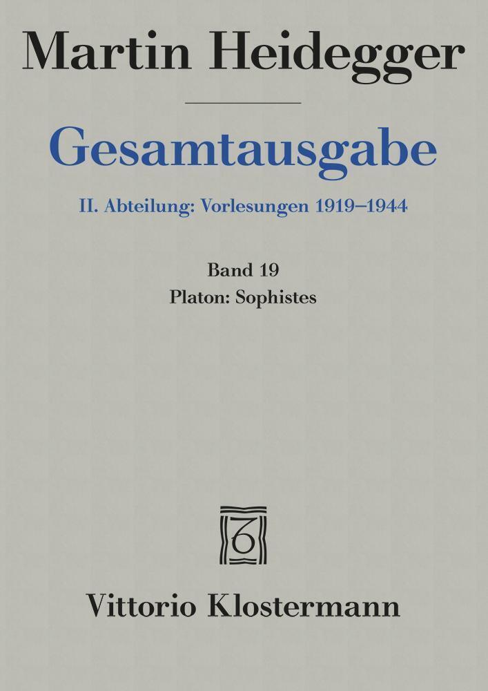 Thumbnail - Gesamtausgabe. 4 Abteilungen / Platon: Sophistes | Martin Heidegger |