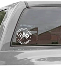 SIGNAL CORPS  Vinyl Window Decal Sticker UNITED STATES ARMY