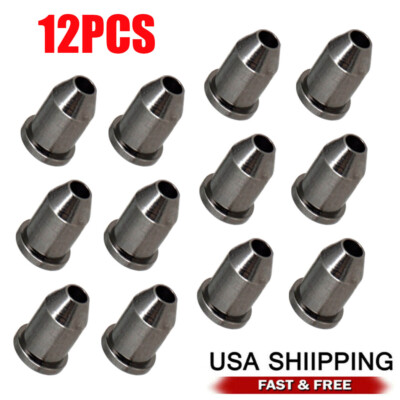12Pcs Guitar String Mounting Ferrules Thru Body 1/4'' Gun Black Accessories USA
