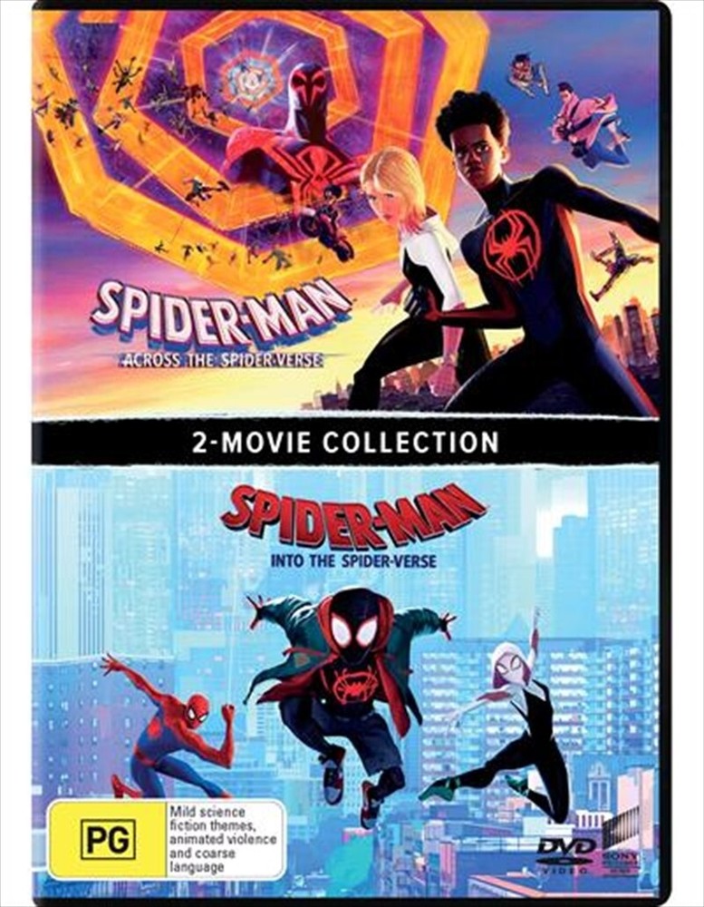 Spider-Man Into The Spider-Verse / Spider-Man Across The Spider-Verse DVD : NEW