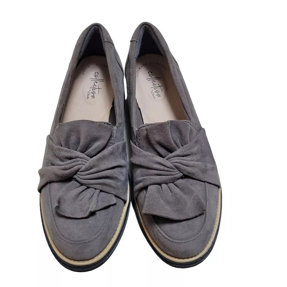 Collection by Clarks Sharon Dasher Loafers Grey Suede Women s US