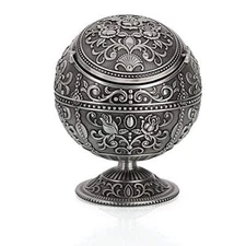 Vintage Windproof Ashtray with Lid Tabletop Portable Cigarette Ashtray for Ou...