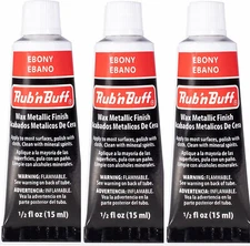 M00276x3 MOREZMORE Fresh Amaco Rub 'n Buff EBONY BLACK 3 Pack Wax Finish