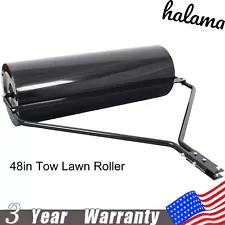 48in Metal Garden Lawn Roller Tractor ATV Tow-Behind 26 Gallon Yard Sod Roller