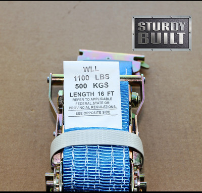 DC Cargo Mall E Track Ratchet Straps Cargo Tie-Downs, (Pack Of 2) 2 X 20 Heavy Duty - Foto 2