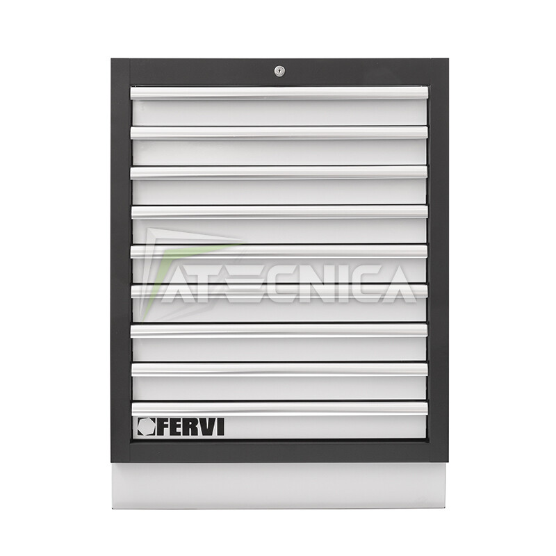 Cassettiera fissa 9 cassetti FERVI A007/17 per arredamento officina A007-A008