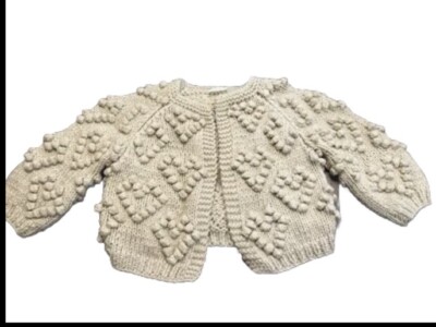 Goodnight Macaroon Kelli Pom Pom Hearts Thick Open Cardigan