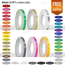 1/4" 6mm Roll PIN STRIPES Car Model Bike Streamline TAPE Decal Vinyl Stickers