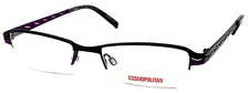 COSMOPOLITAN “KISS” NOS Black/Violet Half Rim Eyeglasses Frame 48-17-135