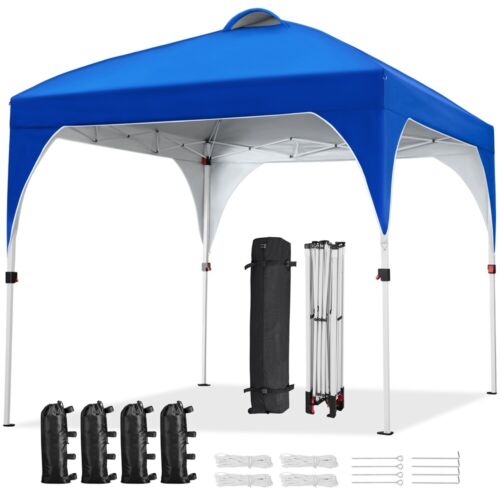 Pop Up Canopy Tent, 8x8ft Portable Instant Adjustable Canopy with Wheeled Bag - Picture 8 of 13