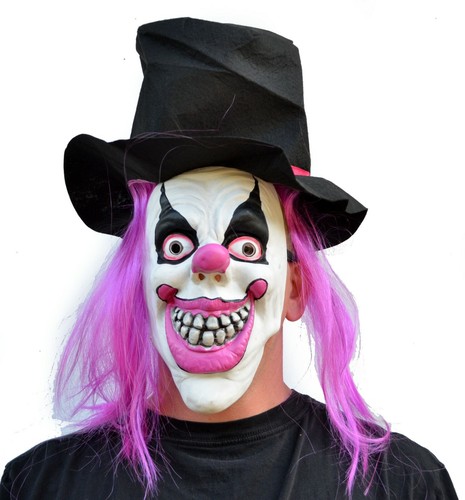 Scary Halloween Clown Mask Evil Easy Costume Realistic Latex with Hair - Picture 114 of 199