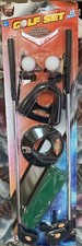 KIDS GOLF SET PUTTER/WEDGE/DRIVER/BALLS/FLAGS/CUPS/TEES AGES 4 OUTDOOR FUN 