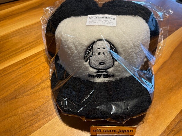 NEW ERA 59FIFTY Dog Ear Cap peanuts snoopy white black visor Boa