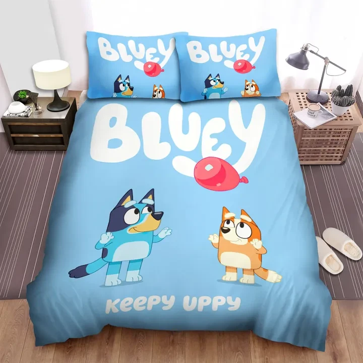Cartoon Gift, BlueyDad & Bingo Keepy Uppy Full Bedding Set