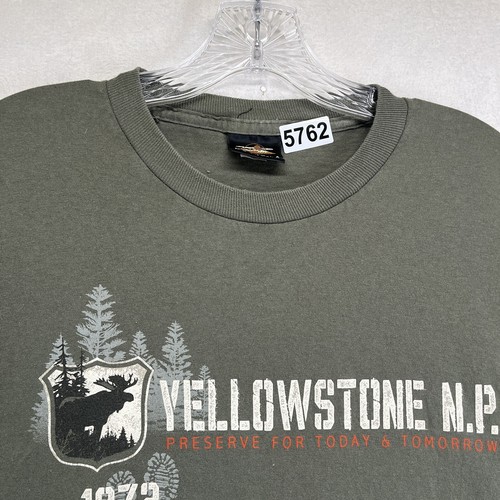 Camicia da trekking Yellowstone Made In USA verde esercito da uomo taglia large natura all'aperto - Foto 5 di 13