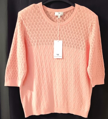 NEU! Ajour- Pullover PETER HAHN 3/4 Arm Rosa Gr. 52 - vgl. Maße i.d. Anzeige!