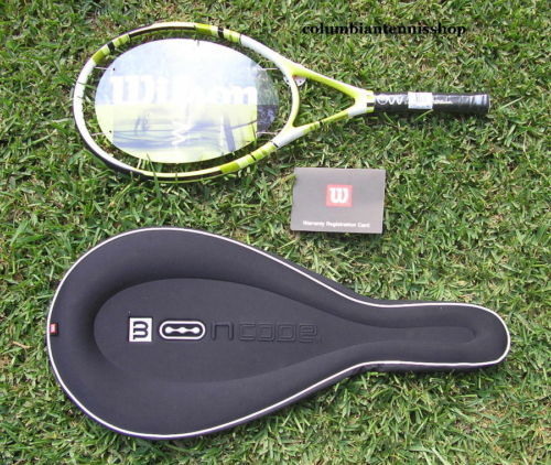 New Wilson Ncode W4 Savage Lime n code adult racket + case 107 last ...