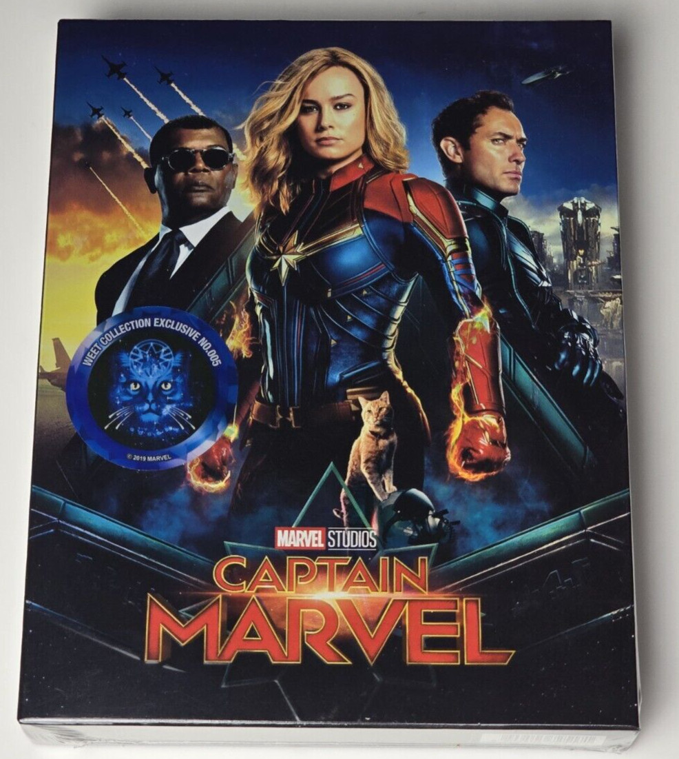 CAPTAIN MARVEL - WEET COLLECTION 4K + BLU RAY STEELBOOK - NEW & SEALED