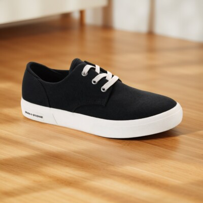 Sun Stone Mens Cushioned Kiva Round Toe Lace Up Sneakers 