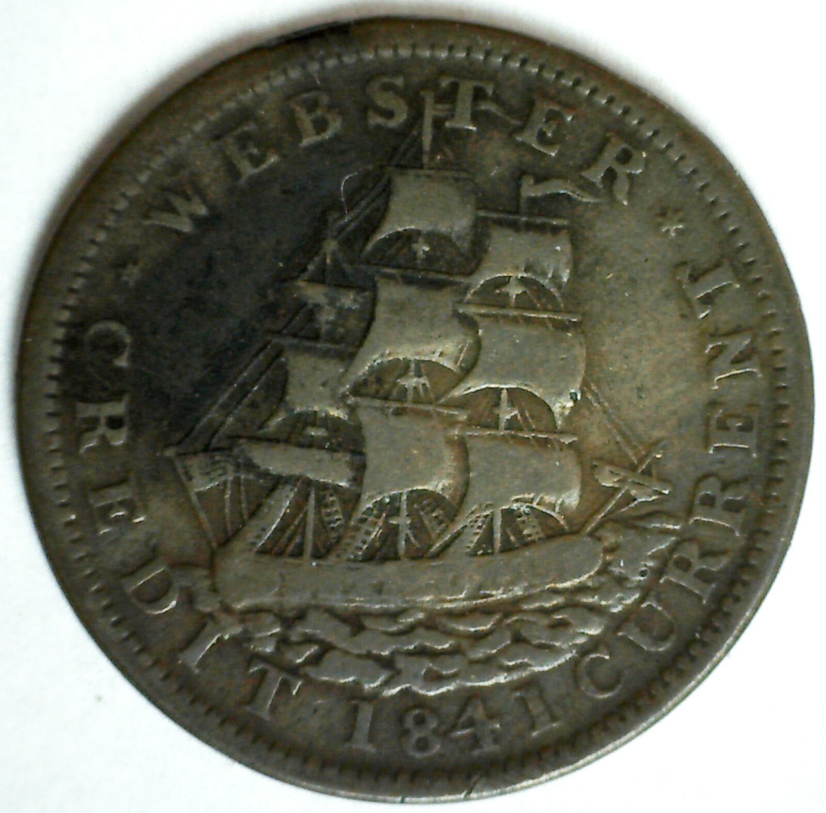 外国古貨幣　ロシア10K銅貨　1837年 1837 Copper Hard Times Token HTT Webster Von Buren Metallic