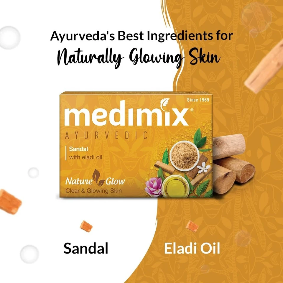 Medimix Ayurvedic Sandal Bathing Bar, 125 g (pack of 5) - Image 3 of 4