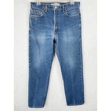 Levis 505 Regular Fit Mens Jeans 36x30 Medium Wash Blue Straight Leg Made in USA
